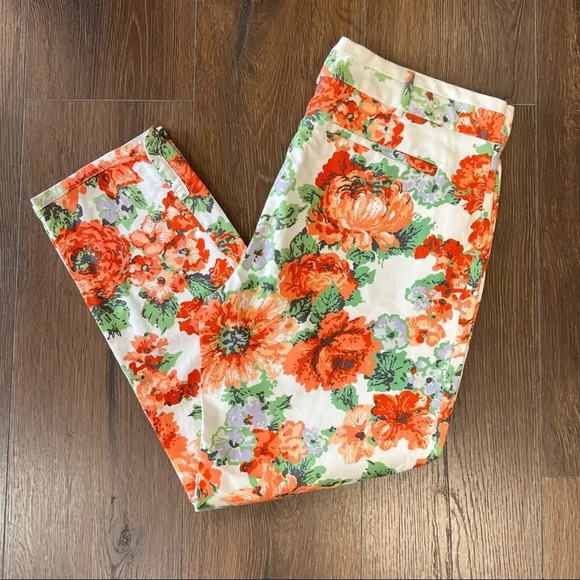 Anthropologie Pants - Anthropologie Cartonnier Charlie floral crop pant SZ 12